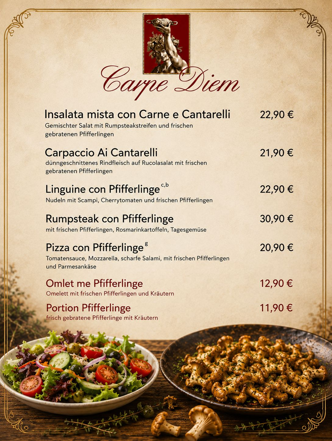 Monatskarte Pfifferlinge – Carpe Diem